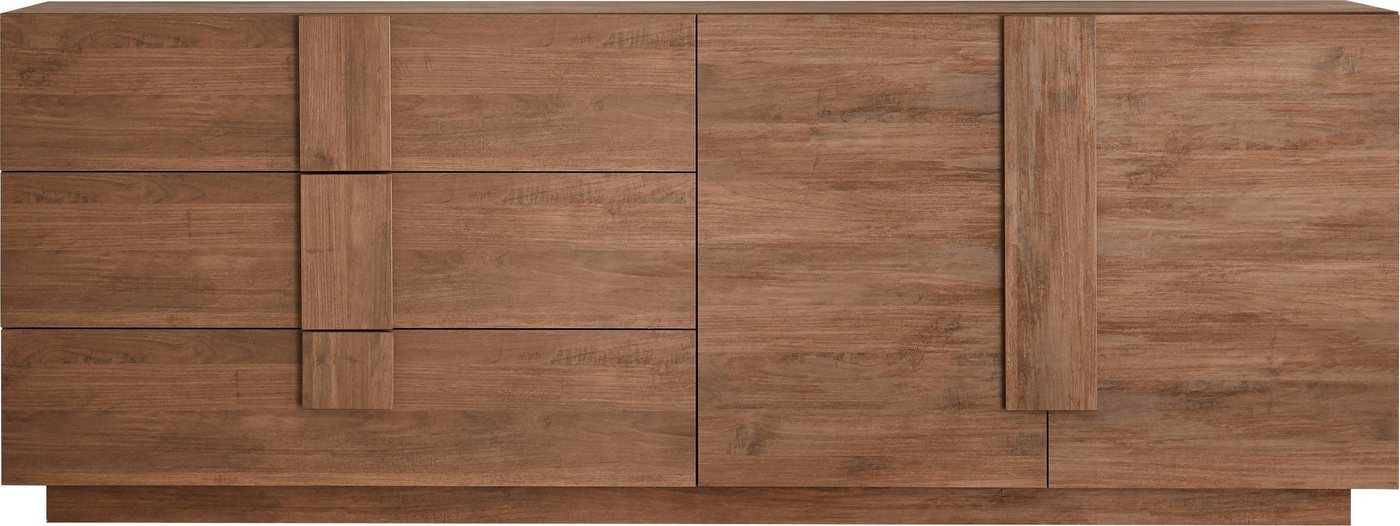 Home affaire Sideboard Jupiter, Breite 241 cm, Kommode 2 Türen - Soft Closing, 3 Schubkästen, Anrichte, moderne Griffblende, FSC®, cleveres Stauraumkonzept – Bild 2 von 5