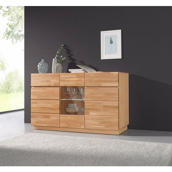 Home affaire Sideboard Laima, Kommode, Breite 140 cm, teilmassiv, FSC®-zertifiziert