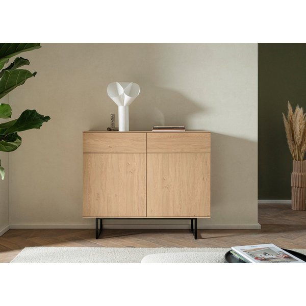 Home affaire Sideboard Lund, moderner Schrank, Kommode mit Kufengestell, optisch dünner Oberboden, hochwertige Optik, ausreichend Stauraum