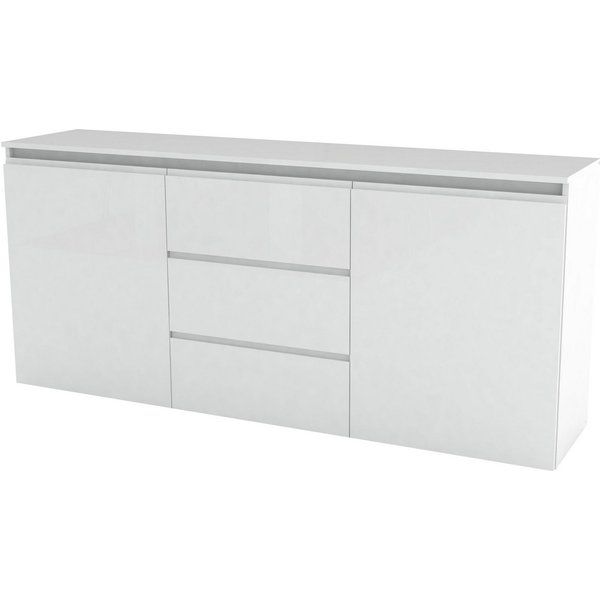 Home affaire Sideboard Magic, Kommode, Schrank, Stauraumschrank, mit 2 Türen und 3 Schubkästen Hochglanz lackiert (B/T/H) 180x40x81 cm