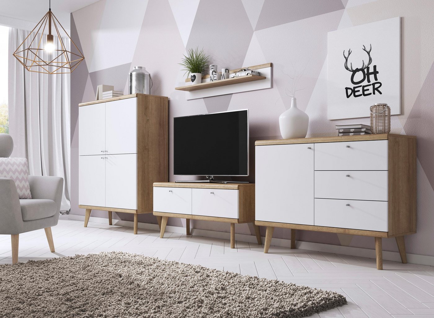 Home affaire Sideboard Merle, Scandi Design, Breite 107 cm – Bild 5 von 5