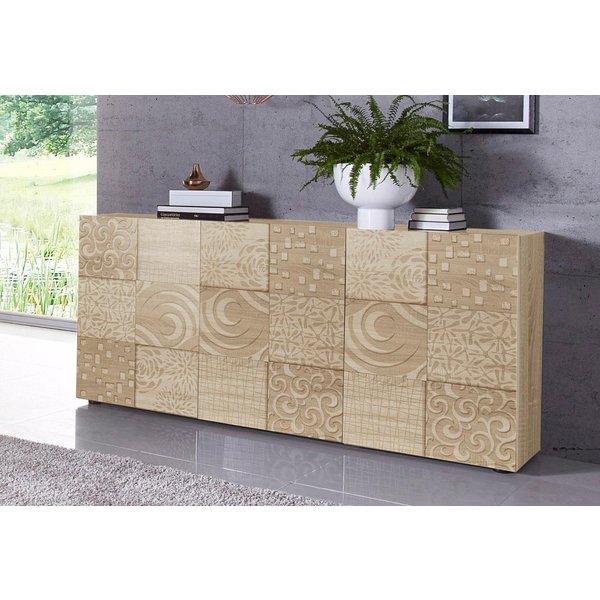 Home affaire Sideboard Miro, Breite 181 cm mit dekorativem Siebdruck