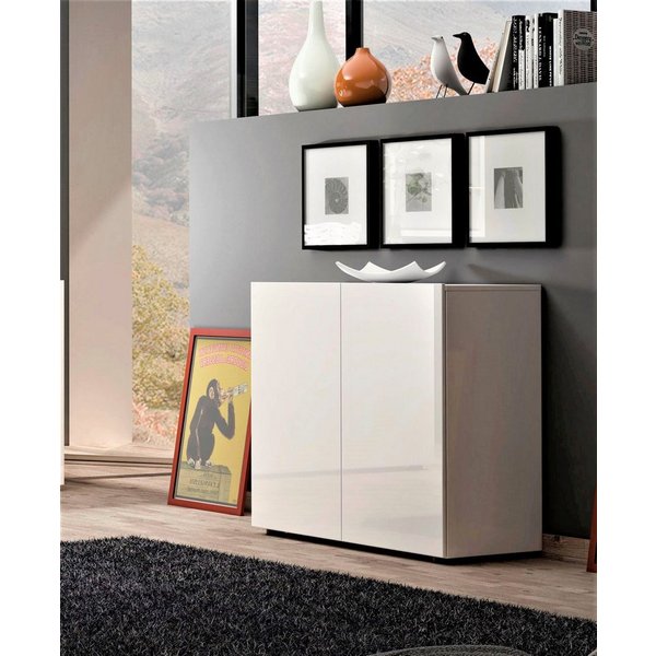 Home affaire Sideboard MISTER, Kommode, Lowboard, Breite 90 cm, Made in Italy, Korpus und Fronten komplett Hochglanz lackiert