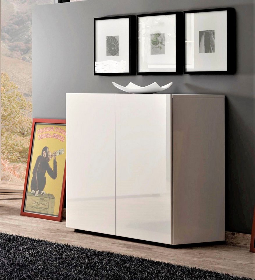 Home affaire Sideboard MISTER, Kommode, Lowboard, Breite 90 cm, Made in Italy, Korpus und Fronten komplett Hochglanz lackiert – Bild 5 von 5