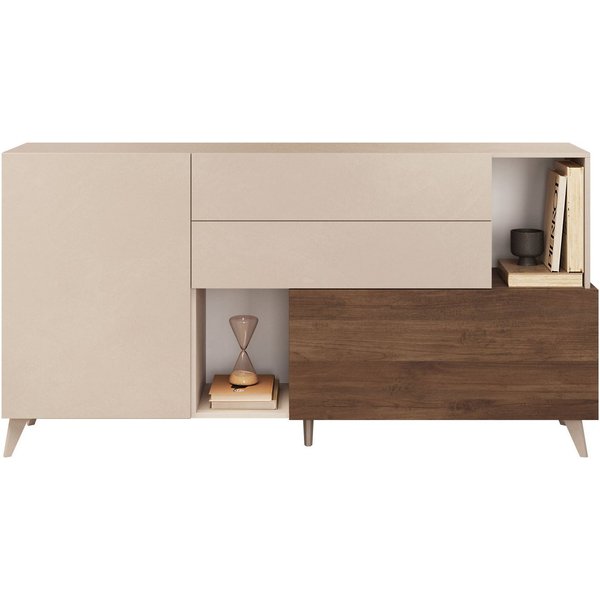 Home affaire Sideboard Monaco in Breite 181 cm, Anrichte mit Tür, Klappe und 2 Schubkästen, Stauraumschrank – sanftes Schließen, edles Design, viel Platz