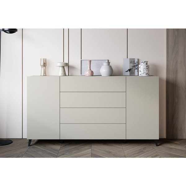 Home affaire Sideboard Phuket 180 cm breit, modernes Design mit Stauraum (1 St), Kommode mit 2 Türen, 4 Schubladen und verstellbaren Einlegeböden
