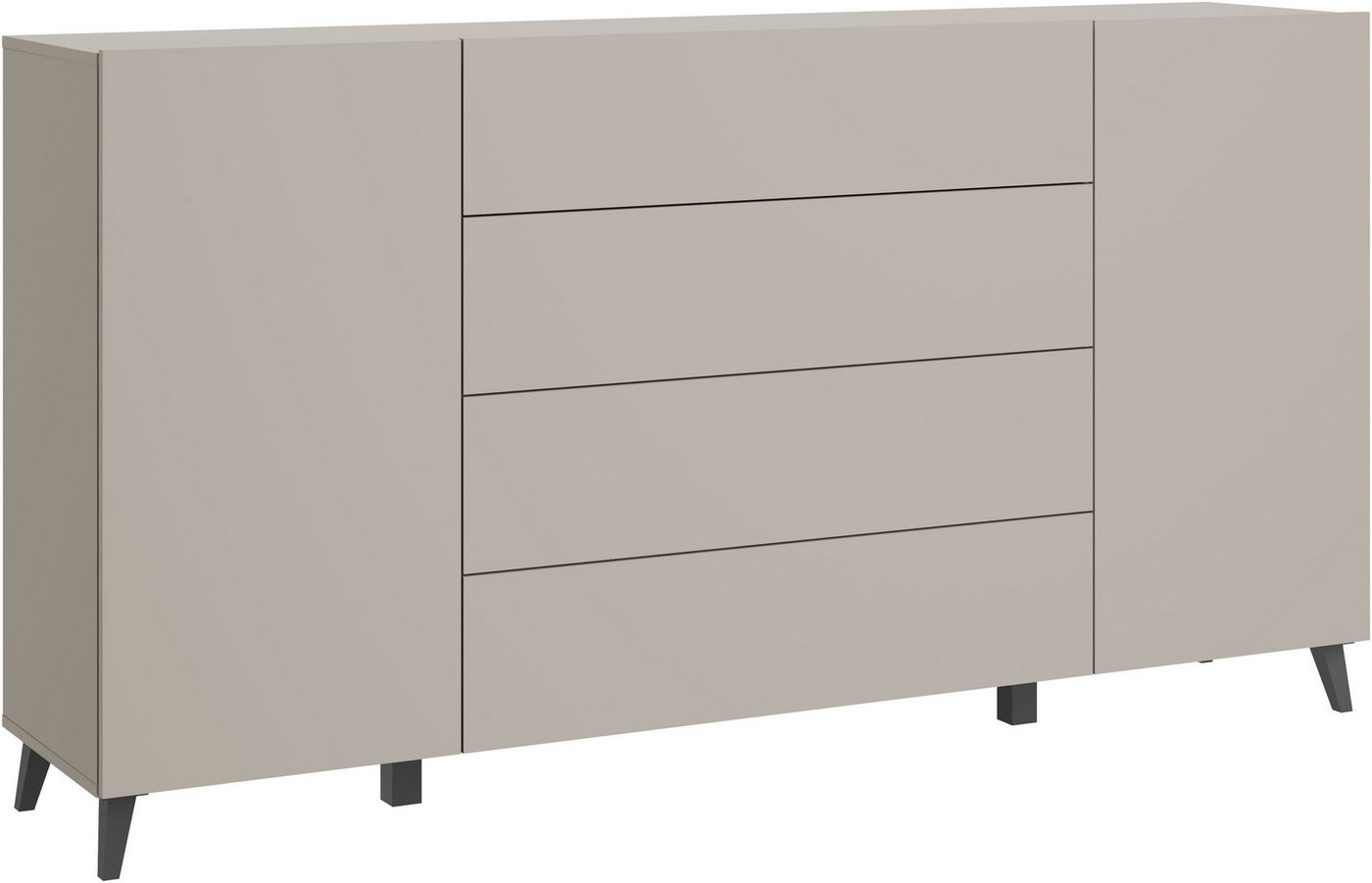 Home affaire Sideboard Phuket 180 cm breit, modernes Design mit Stauraum (1 St), Kommode mit 2 Türen, 4 Schubladen und verstellbaren Einlegeböden – Bild 2 von 5