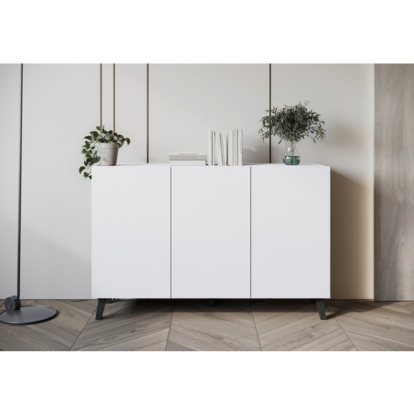 Home affaire Sideboard SIDEBOARD PHUKET II, Stilvolle, grifflose Kommode, Breite 120cm (1 St), Mit 6 Fächern und höhenverstellbaren Einlegeböden