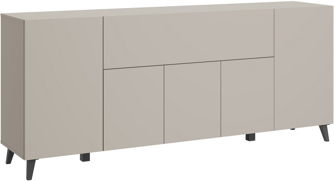 Home affaire Sideboard SIDEBOARD PHUKET II, Stilvolle, grifflose kommode, Breite 180cm, Mit 5 Türen, 1 Klappe, 7 Fächern und höhenverstellbaren Einlegeböden – Bild 2 von 5