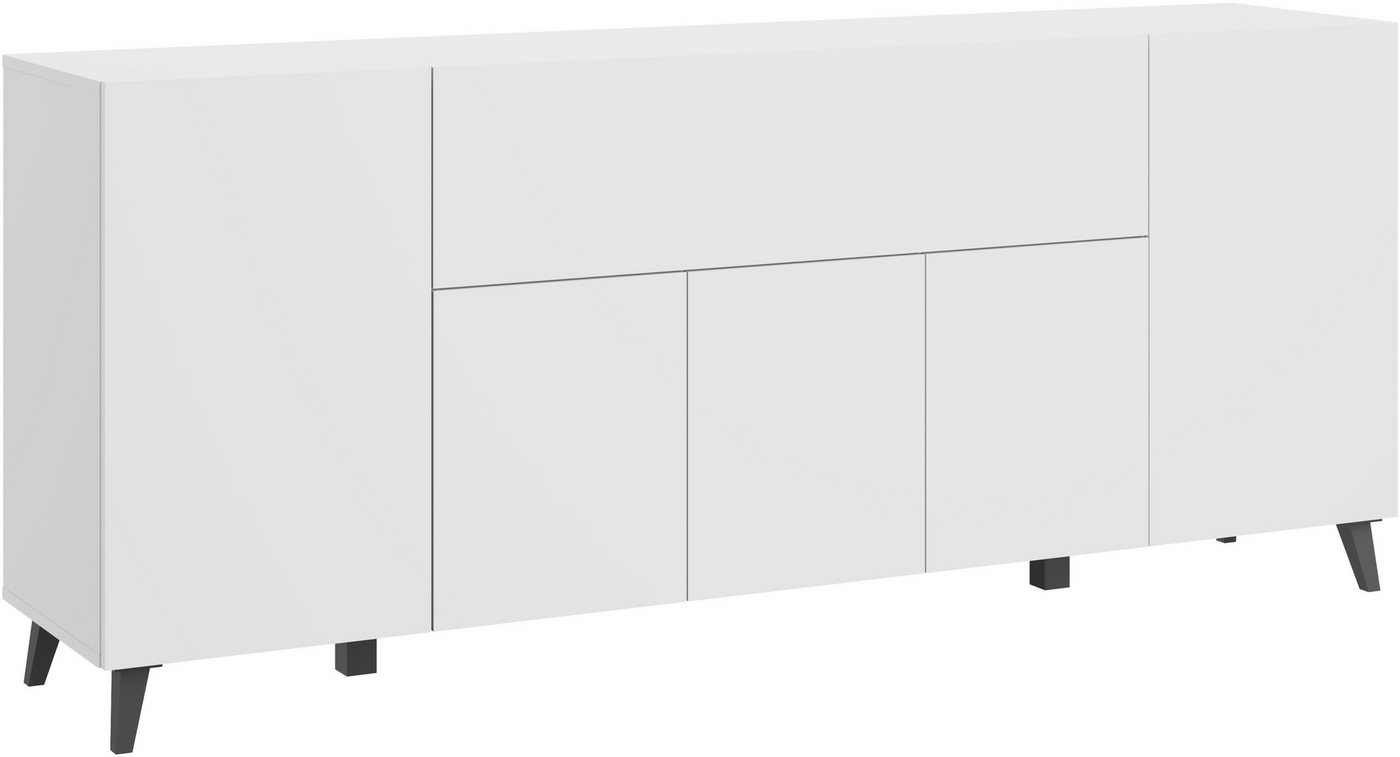 Home affaire Sideboard SIDEBOARD PHUKET II, Stilvolle, grifflose kommode, Breite 180cm, Mit 5 Türen, 1 Klappe, 7 Fächern und höhenverstellbaren Einlegeböden – Bild 2 von 5