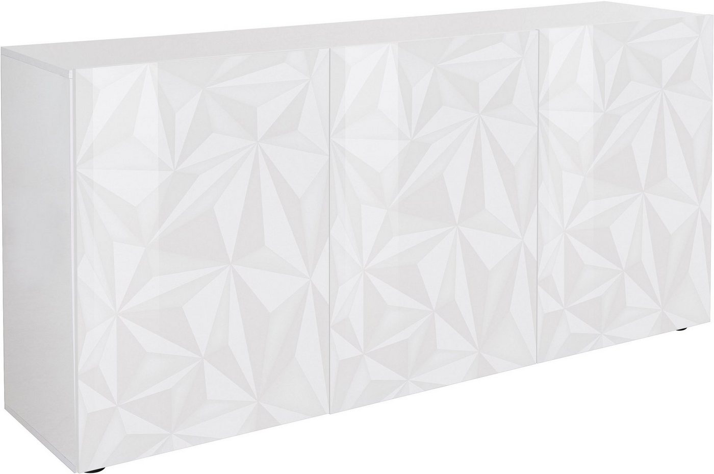 Home affaire Sideboard Prisma Breite 181, Kommode 3 Türen, Anrichte, Front mit elegantem Siebdruck, grifflos, viel Stauraum – Bild 2 von 5
