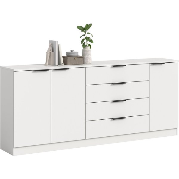 Home affaire Sideboard SKARDE, Breite 185 cm, 4 Schubkästen, 3 Türen, viel Stauraum (in verschiedenen Farben und Breiten erhältlich, individuell einsetzbar), Ko