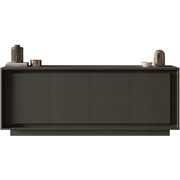 Home affaire Sideboard Sky, B/T 207/50 cm, Kommode/Anrichte/Stauraumschrank, 4 Türen, Softclosing, Korpus & Front 22 mm stark, Rahmen-Optik