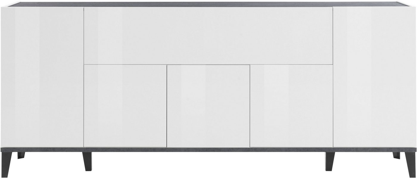 Home affaire Sideboard Sunrise, Kommode mit 5 Türen und 1 Klapptür, Breite 200 cm – Bild 3 von 5