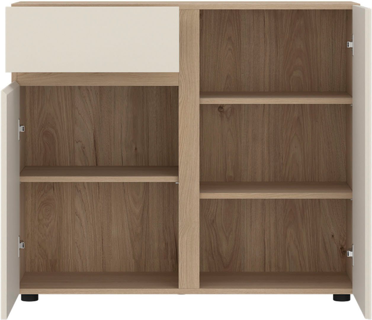 Home affaire Sideboard TAVERA, Sideboard Breite 100 cm, modern, grifflos, viel Stauraum – Bild 3 von 5