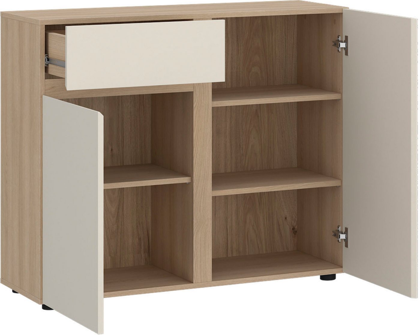 Home affaire Sideboard TAVERA, Sideboard Breite 100 cm, modern, grifflos, viel Stauraum – Bild 4 von 5