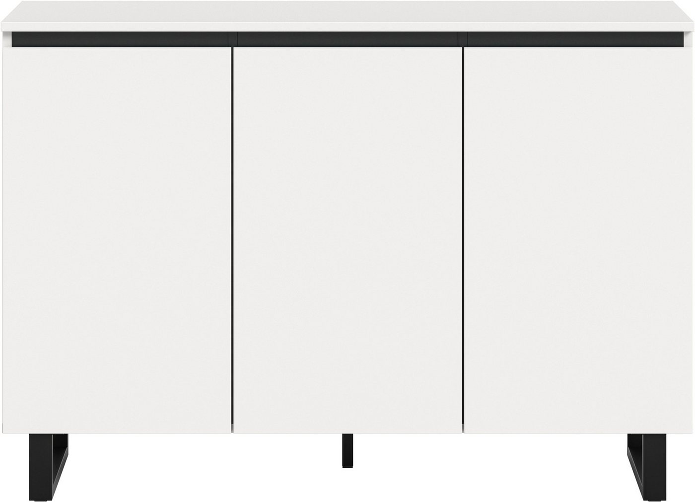 Home affaire Sideboard TOMA, Breite: 120 cm, mit Metall-Kufen-Fuß, 3 Türen, 3 Einlegeböden, Anrichte, Kommode, Schrank, Board, Higboard – Bild 3 von 5