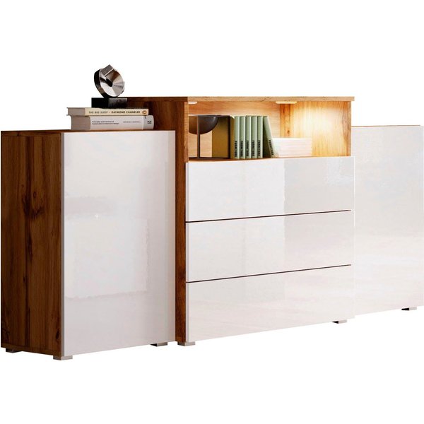 Home affaire Sideboard URBAN III, Moderne Kommode mit 3 Schubladen und 4 Fächern, Breite 150 cm