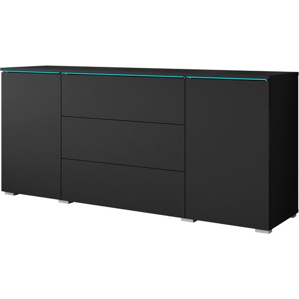 Home affaire Sideboard VERA, grifflos, verstellbare Einlegeböden, Wahlweise mit oder ohne Beleuchtung