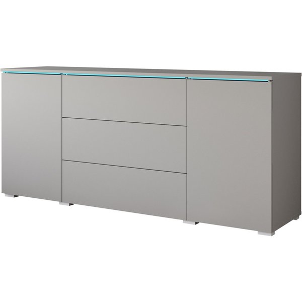 Home affaire Sideboard VERA, grifflos, verstellbare Einlegeböden, Wahlweise mit oder ohne Beleuchtung