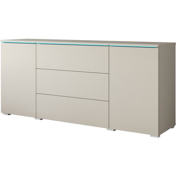 Home affaire Sideboard VERA, grifflos, verstellbare Einlegeböden, Wahlweise mit oder ohne Beleuchtung