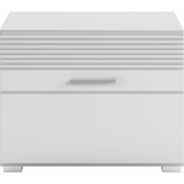 Home affaire Sitzbank Malmö, Breite 60 cm, 1 Tür, 2 Fächer, hochwertige MDF Front, Rillenfräsung, Bank, Schuhbank, Garderobenbank, Dielenbank