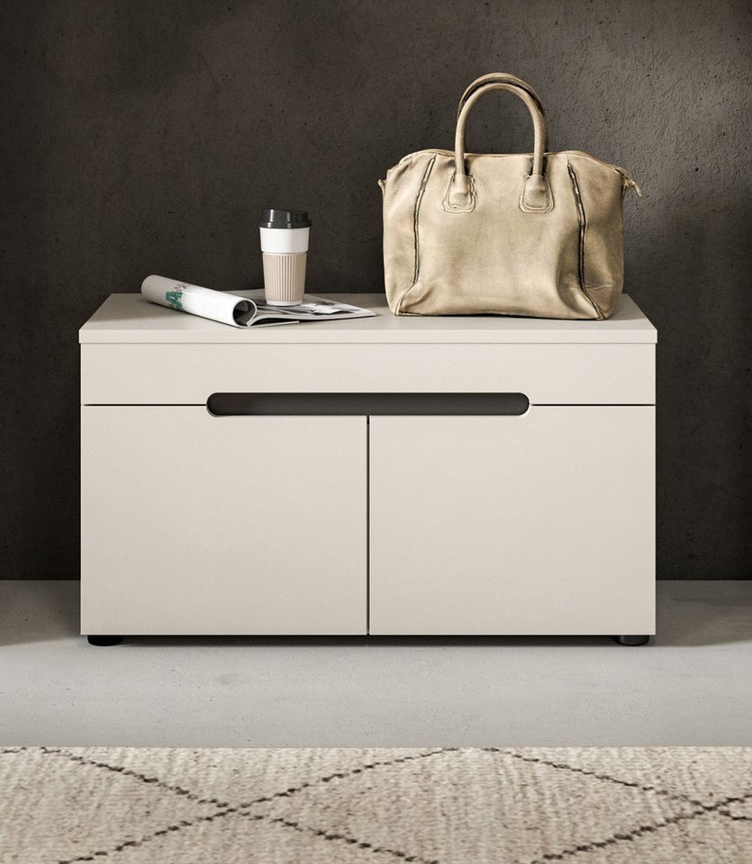 Home affaire Sitzbank REHAT, TOPSELLER!, Breite 80cm, 2 Türen, 2 Fächer (in verschiedenen Farben erhältlich), Garderobenbank, Flurbank, Dielenbank, Bank mit Sta – Bild 2 von 5