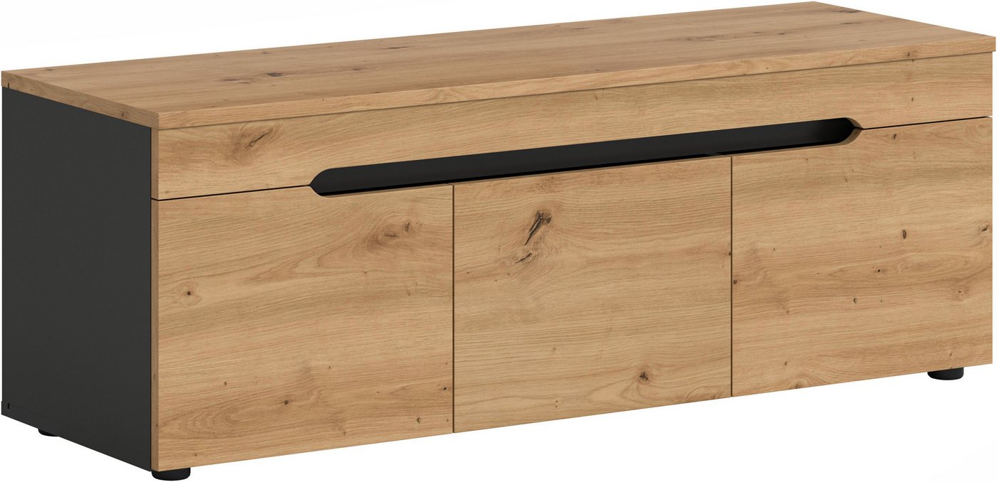 Home affaire Sitzbank REHAT, TOPSELLER!, Breite 120cm, 3 Türen, 4 Fächer (Platz für ca. 10 Schuhpaare), Garderobenbank, Flurbank, Dielenbank, Bank mit Stauraum, – Bild 5 von 5