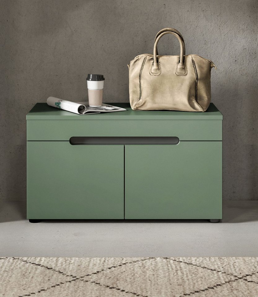 Home affaire Sitzbank REHAT, TOPSELLER!, Breite 80cm, 2 Türen, 2 Fächer (in verschiedenen Farben erhältlich), Garderobenbank, Flurbank, Dielenbank, Bank mit Sta – Bild 2 von 5