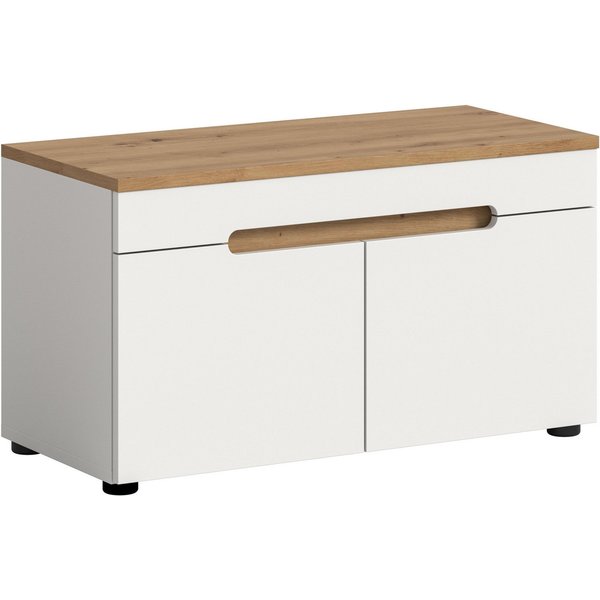 Home affaire Sitzbank REHAT, TOPSELLER!, Breite 80cm, 2 Türen, 2 Fächer (in verschiedenen Farben erhältlich), Garderobenbank, Flurbank, Dielenbank, Bank mit Sta