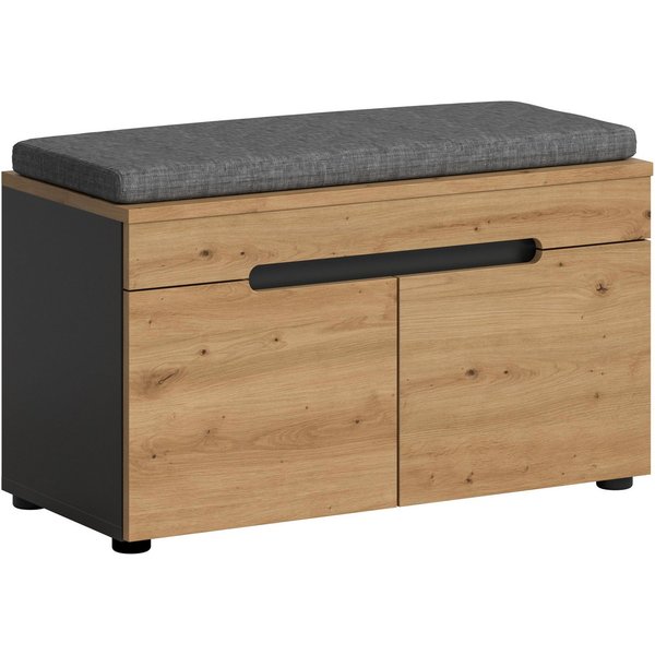 Home affaire Sitzbank REHAT, TOPSELLER!, Breite 80cm, 2 Türen, 2 Fächer inkl. Sitzkissen (2-St., in verschiedenen Farben erhältlich), Garderobenbank, Flurbank, 