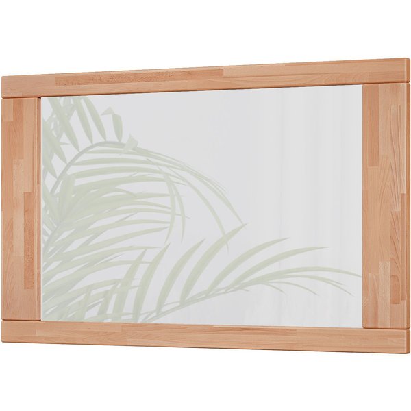 Home affaire Spiegel Hochkant oder quer montierbar, Rechteckiger Spiegel mit Holz Rahmen, VETRO Wandspiegel B/H:100/60cm,Massivholz,Holz,Flur,Diele,Garderobe