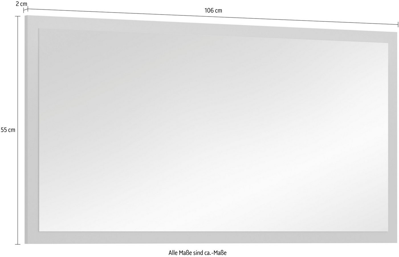 Home affaire Spiegel TATIO,106x55x2 cm, große Spiegelfläche (1-St), Garderobenspiegel, Flurspiegel – Bild 5 von 5