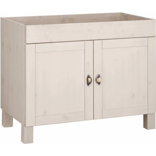 Home affaire Spülenschrank Oslo 100 cm breit, inklusive Einbauspüle aus Edelstahl, aus Kiefer