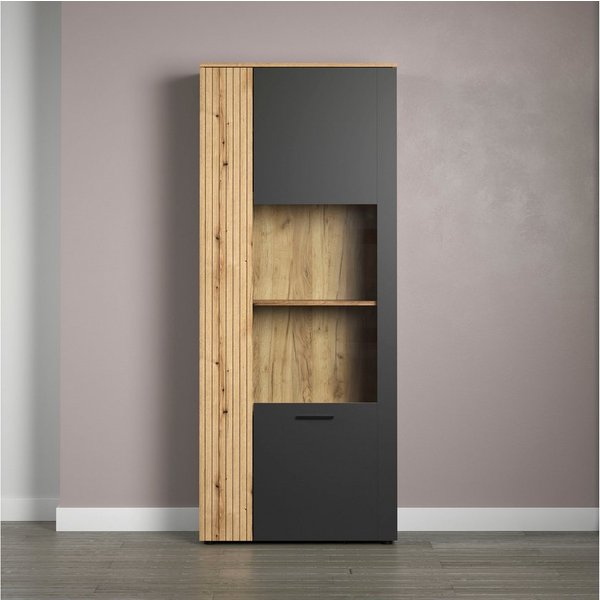 Home affaire Standvitrine Estepona (1-St) Standvitrine mit 2 Türen - (B/T/H) 80/42/195 cm
