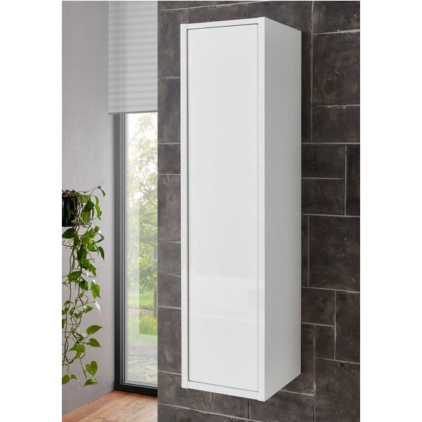 Home affaire Stauraumschrank Studio Line, Badschrank in Hochglanz Weiß, im modernen Design ausreichend Stauraum
