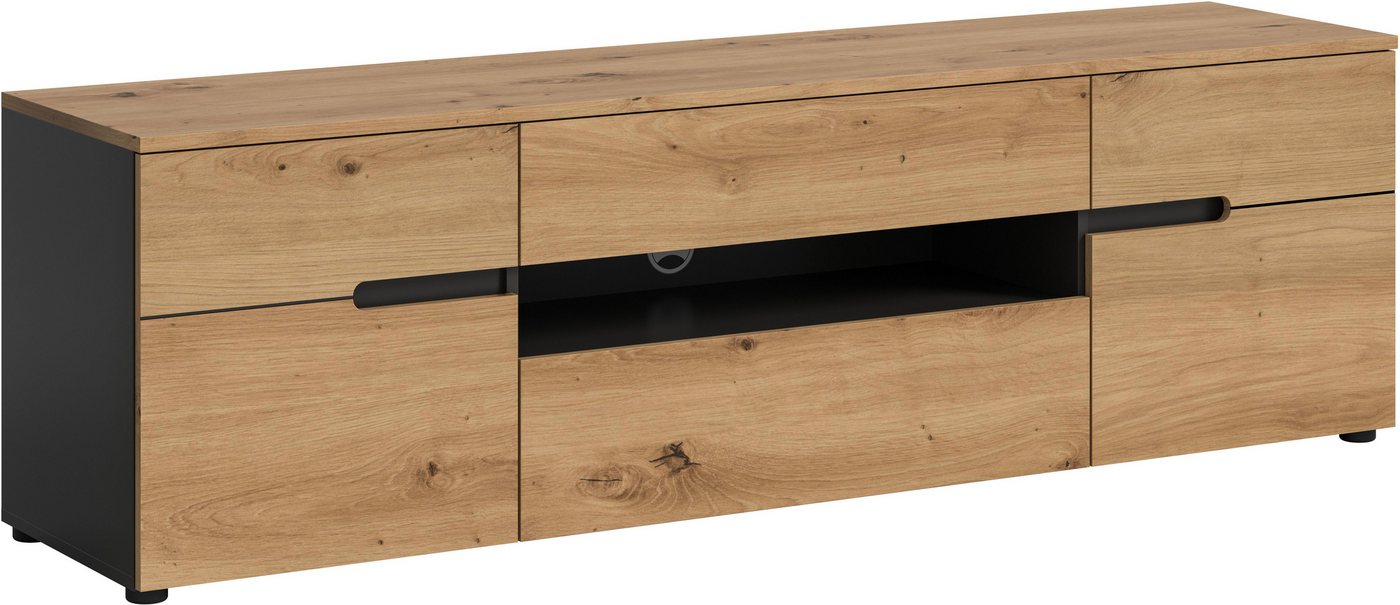 Home affaire TV-Schrank REHAT, TOPSELLER!, Breite 184 cm, 2 Türen, 1 Klappe, 1 Schublade (1-St) Lowboard, TV Lowboard, Anrichte, Fernsehschrank, Sideboard – Bild 2 von 5