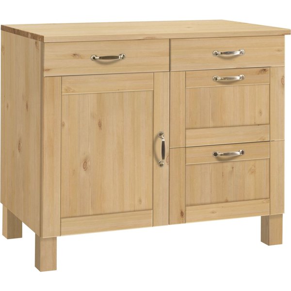 Home affaire Unterschrank Alby Breite 100 cm, 1 Tür, 4 Schubladen