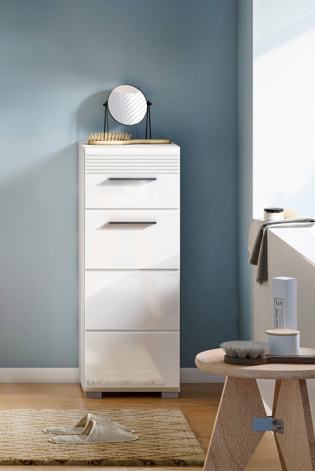 Home affaire Unterschrank Malmö, Breite 30 cm, 1 Tür (Türanschlag wechselbar), 1 Schubkasten in verschiedenen Farben erhältlich, Badmöbel, Badschrank, Kommode,  – Bild 2 von 5