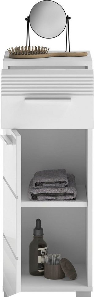 Home affaire Unterschrank Malmö, Breite 30 cm, 1 Tür (Türanschlag wechselbar), 1 Schubkasten in verschiedenen Farben erhältlich, Badmöbel, Badschrank, Kommode,  – Bild 4 von 5