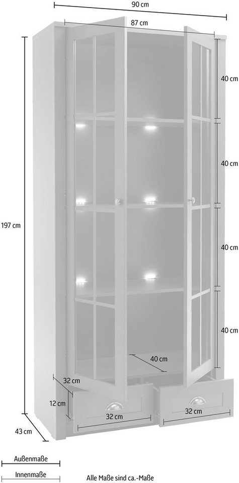 Home affaire Vitrine Ascot Höhe 197 cm – Bild 5 von 5