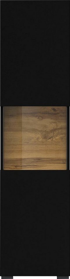 Home affaire Vitrine Ava, Breite 36 cm, hängend und stehend montierbar moderne grifflose Vitrine, Hochschrank mit Eckverglasung – Bild 3 von 5