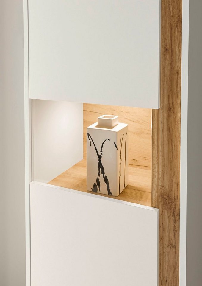 Home affaire Vitrine City/Giron, moderner Hochschrank, Glasvitrine zeitlos, modern, ausreichend Stauraum, vielseitig einsetzbar – Bild 5 von 5