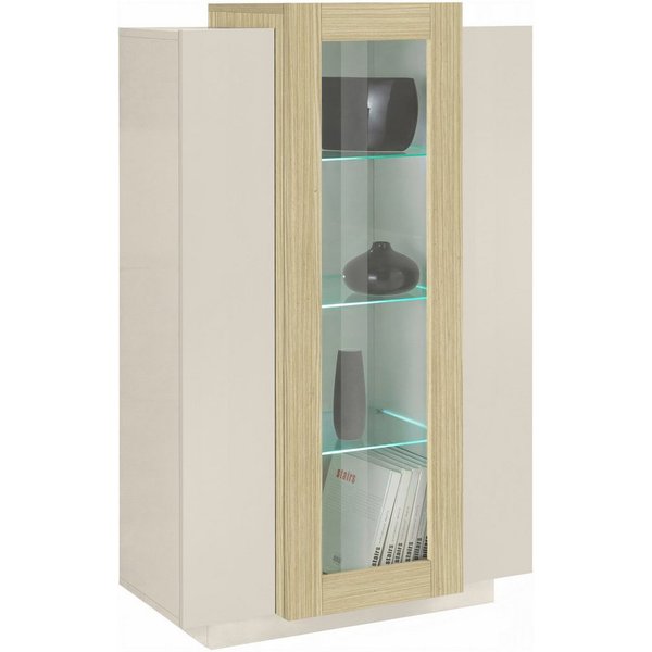 Home affaire Vitrine Coro, Vitrine, Glasvitrine, Vitrinenschrank, Stauraumvitrine 3 Türen davon 1 Glastür, 9 Fächer, Doppeltiefe, Höhe 120,5cm