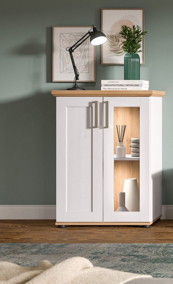 Home affaire Vitrine Cosenza, Höhe 80 cm, 2 Türen, 2Fächer (1-St) Vitrine, Höhe 88 cm, Wohnzimmer, Esszimmer – Bild 2 von 5