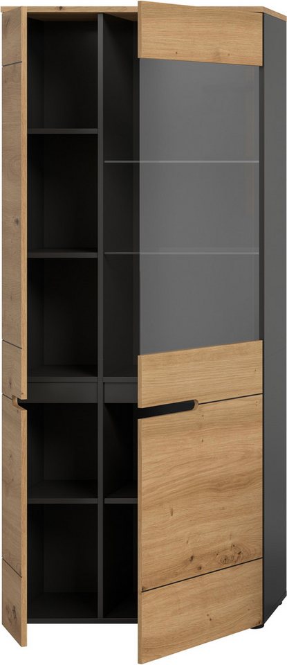 Home affaire Vitrine REHAT, TOPSELLER!, Höhe 190 cm, 2 Türen, 4 Einlegeböden, 2 Glasböden (1-St) Vitrinenschrank, Schrank, Glasvitrine, Wohnzimmervitrine – Bild 4 von 5