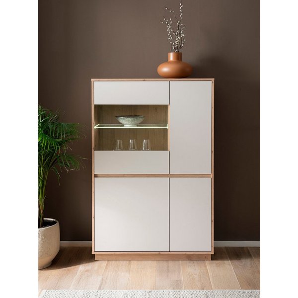 Home affaire Vitrine Sonora, moderne Glasvitrine, Stauraumelement, Schrank filigrane Rahmenoptik, ausreichend Stauraum, vielseitig einsetzbar