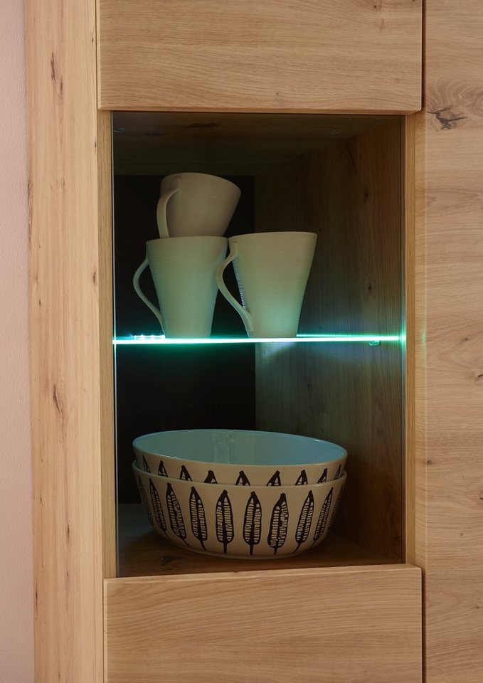 Home affaire Vitrine Torge, Hochschrank, Glasvitrine, Standvitrine, Vitrinenschrank (1-St) in drei verschiedenen Farben verfügbar, Glastür & -boden, 53 cm breit – Bild 5 von 5