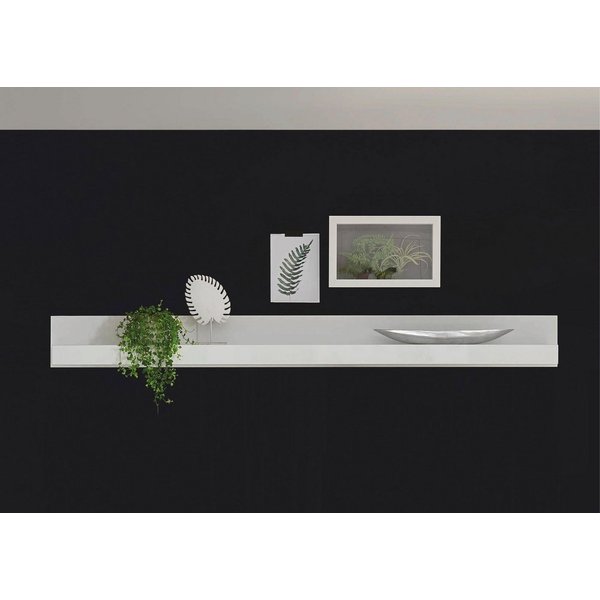 Home affaire Wandboard Carat, modernes Wandregal, Wandhalter mit Ablagefach, 217 cm breit, vielseitig einsetzbares Hängeregal, in Weiß Hochglanz