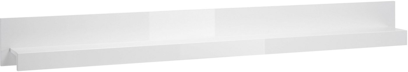 Home affaire Wandboard Carat, modernes Wandregal, Wandhalter mit Ablagefach, 217 cm breit, vielseitig einsetzbares Hängeregal, in Weiß Hochglanz – Bild 3 von 5